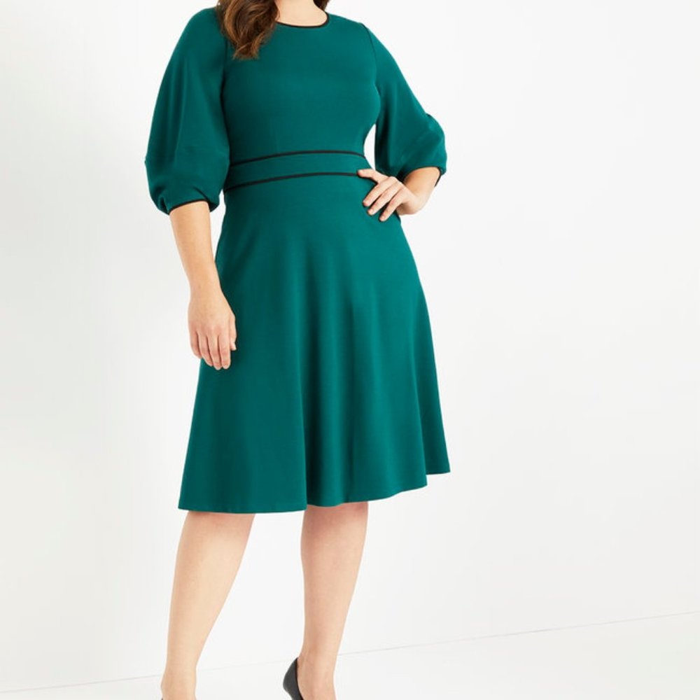 Eloquii Lantern Sleeve Dress